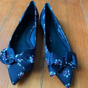 TORY BURCH black bow flats